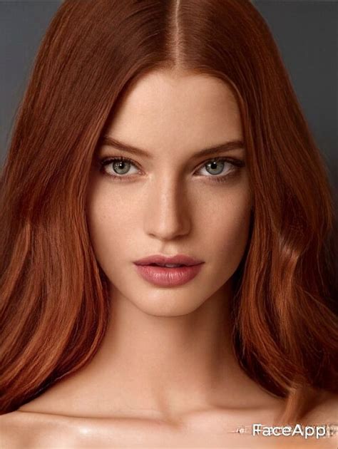 auburn hair and green eyes