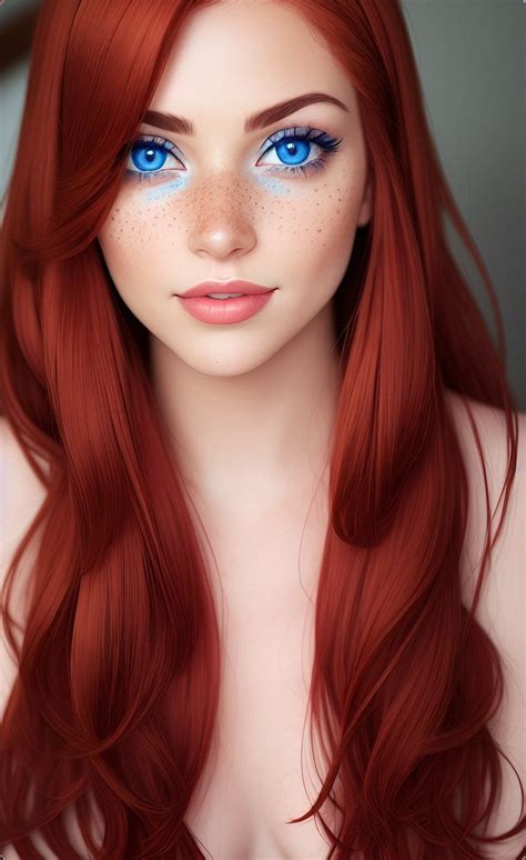 auburn hair blue eyes