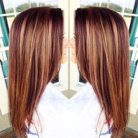 auburn hair color with lowlights