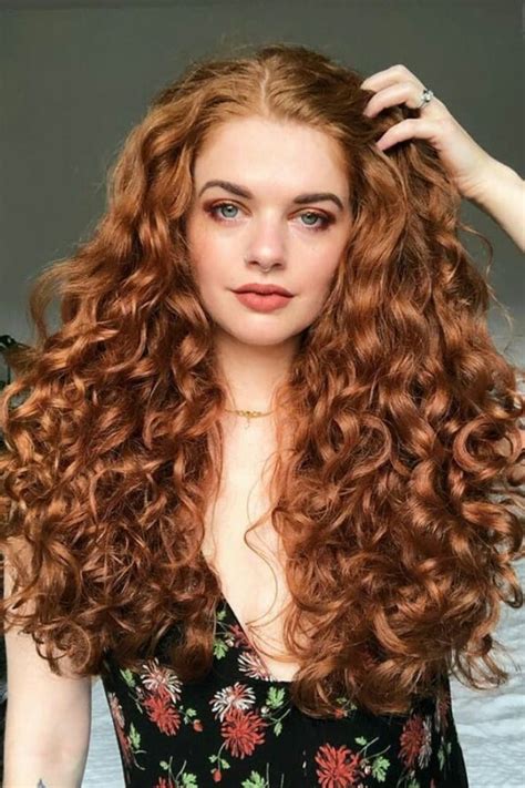auburn hair curly