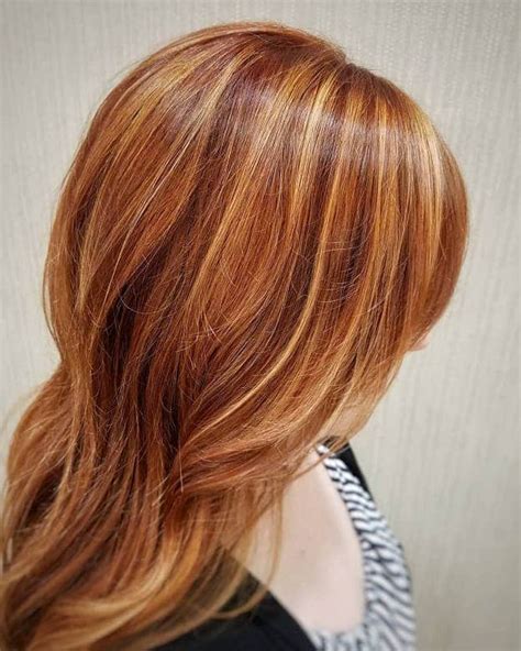auburn hair with blonde highlights