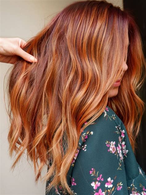 auburn hair with red highlights