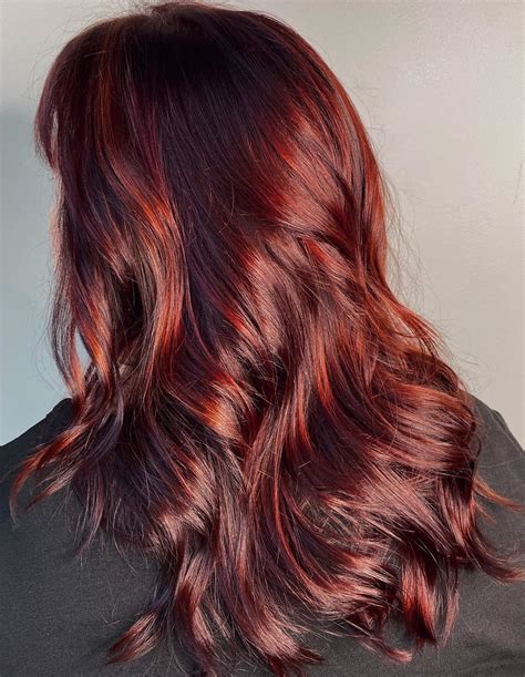 auburn highlights hair