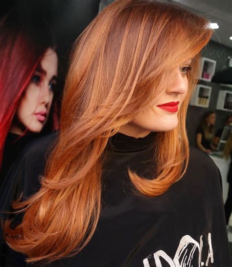 bright auburn hair