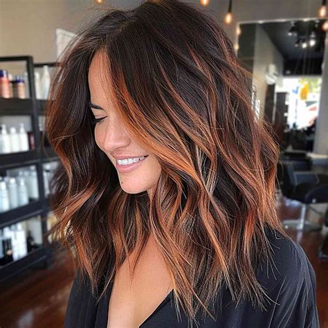brown hair auburn highlights