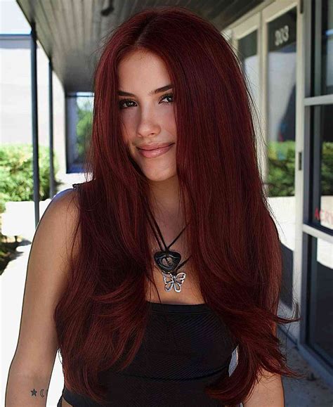 deep auburn hair