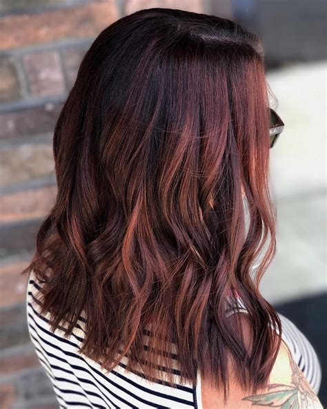 highlighted auburn hair